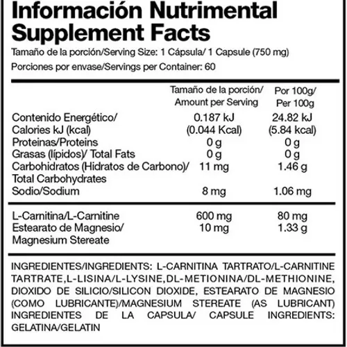 L-CARNITINA Alpha Nutrition